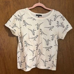 Love Peace & Lazy Days Geometric Dino Shirt Womens Size M